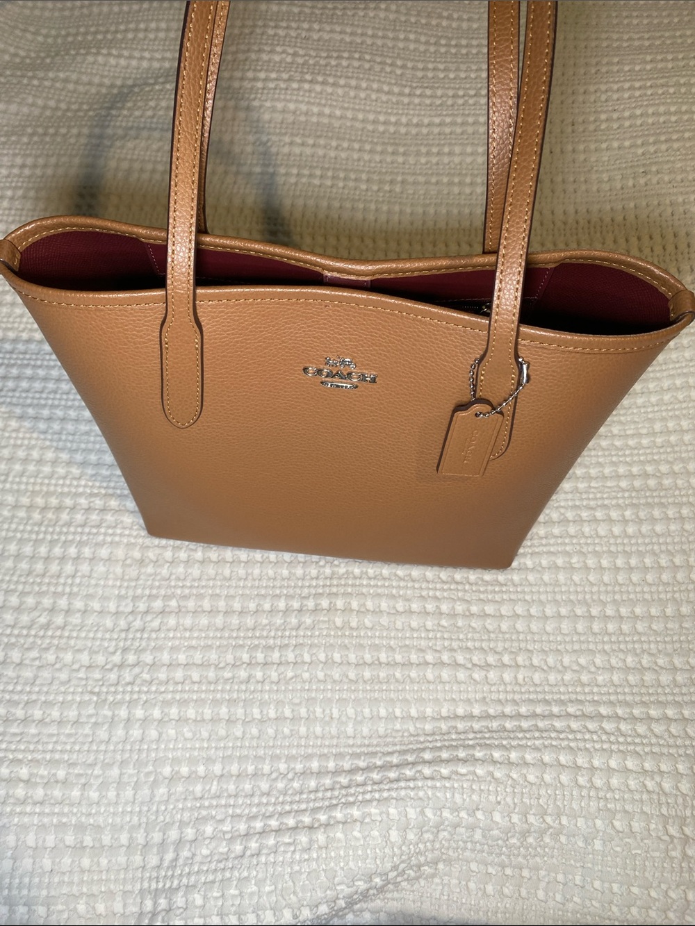 Coach Original Small City Tote in Tan color with Silver Hardware 👜